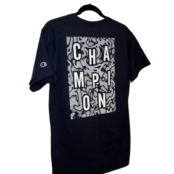 Champion Men’s Graphic T-shirt Navy Blue Size: Medium - Picture 2 of 4